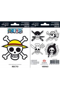 ONE PIECE MINI PEGATINAS 16x11CM PIRATES FLAG