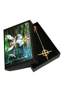 CARDCAPTOR SAKURA COLGANTE VARITA DORADA