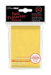 DECK PROTECTOR ULTRA PRO YELLOW (AMARILLO) (50) NUEVO TAMAÑO - 66x91