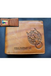 FINAL FANTASY VII CARTERA MARRON CON LOBO