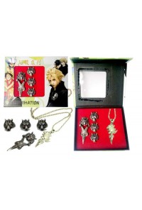FINAL FANTASY SET 4 ANILLOS Y COLGANTE LOBOS