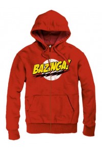 THE BIG BANG THEORY SUDADERA CAPUCHA BAZINGA ROJA M
