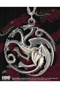 JUEGO DE TRONOS CASA TARGARYEN COLGANTE PLATA DE LEY CON CADENA