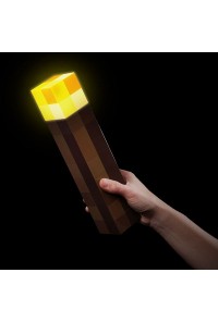 MINECRAFT REPLICA ANTORCHA CON LUZ
