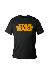 STAR WARS CAMISETA NEGRA CHICO LOGO NARANJA T-M