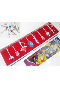 SAILOR MOON SET 8 COLGANTES