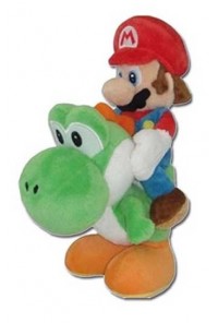 SUPER MARIO PELUCHE MARIO SOBRE YOSHI 22CM