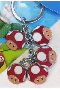 SUPER MARIO BROS LLAVERO METALICO SETAS