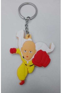 ONE PUNCH-MAN LLAVERO CAUCHO SAITAMA GOLPEANDO