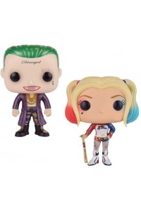 ESCUADRON SUICIDA FIGURA 10 CM METALLIC JOKER Y HARLEY QUINN POP HEROES