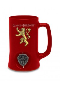 JUEGO DE TRONOS LANNISTER LOGO JARRA ROJA EMBLEMA GIRATORIO 3D