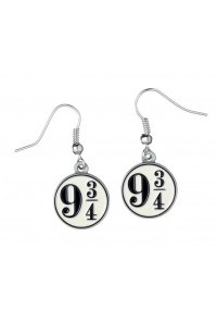 HARRY POTTER PENDIENTES PLATFORM 9 34 (PLATEADO)