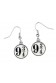 HARRY POTTER PENDIENTES PLATFORM 9 34 (PLATEADO)
