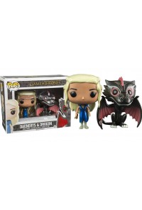 JUEGO DE TRONOS PACK 2 FIGURAS 10 CM DAENERYS & DROGON VINYL POP