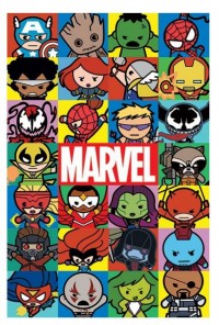 POSTER KAWAII CHARACTERS MARVEL 61 x 91 CM