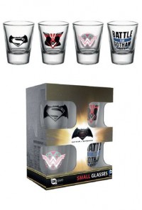 BATMAN VS SUPERMAN DAWN OF JUSTICE PACK 4 VASOS CHUPITOS MIX