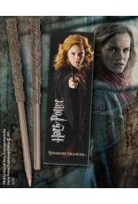 HARRY POTTER BOLIGRAFO VARITA Y MARCAPAGINAS HERMIONE