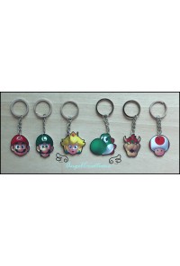 ANGEL CREATIONS LLAVERO CARA PERSONAJE MARIO BROS