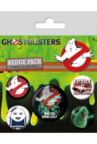 LOS CAZAFANTASMAS PACK 5 CHAPAS WHO YOU GONNA CALL