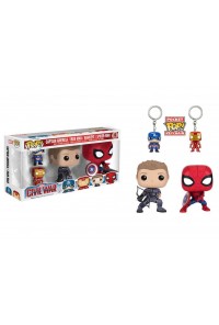 CAPTAIN AMERICA CIVIL WAR FIGURAS & LLAVEROS 9 CM SET 4 POP MARVEL