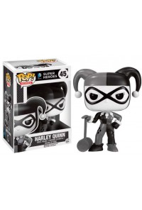 HARLEY QUINN FIGURA 9 CM VINYL POP DC COMICS BLACK & WHITE SERIES