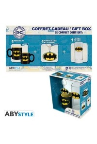 BATMAN PACK TAZA CAFE + LLAVERO + VASO DC COMICS