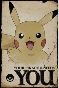 POSTER POKEMON PIKACHU NEEDS YOU 61 X 91 CM