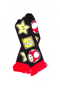 NINTENDO BUFANDA MUSHROOM STAR & QUESTIONMARK