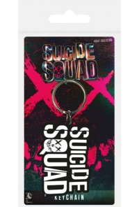 ESCUADRON SUICIDA LLAVERO CAUCHO LOGO 6 CM