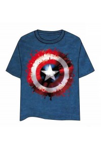 CAPITAN AMERICA CAMISETA CHICO AZUL MARINO ESCUDO T-M