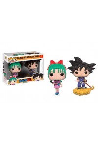 DRAGON BALL Z PACK 2 FIG 9 CM GOKU & BULMA VINYL POP