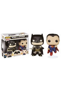 BATMAN VS SUPERMAN PACK 2 FIG 9 CM METALLIC BATMAN & SUPERMAN VINYL POP