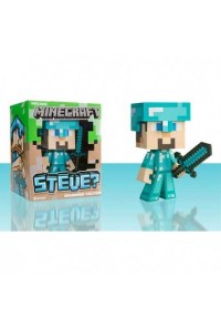MINECRAFT FIGURA VINILO 16 CM STEVE + ESPADA DIAMANTE
