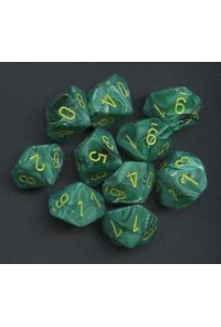 DADO PACK DE 10 MALACHITE GREEN  YELLOW