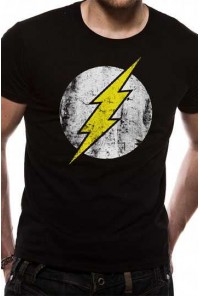 THE FLASH CAMISETA CHICO DISTRESSED LOGO T-XXL