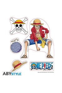 ONE PIECE STICKERS 16 X 11 CM LUFFY & LAW X5