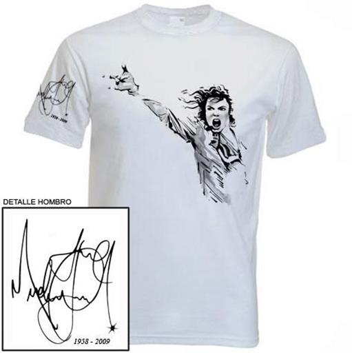 MICHAEL JACKSON CAMISETA BLANCA FIRMA S MICHAEL JACKSON CAMISETA BLANCA FIRMA S