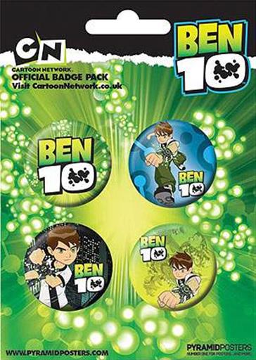 CHAPAS PACK DE 4 - BEN 10 CHAPAS PACK DE 4 - BEN 10