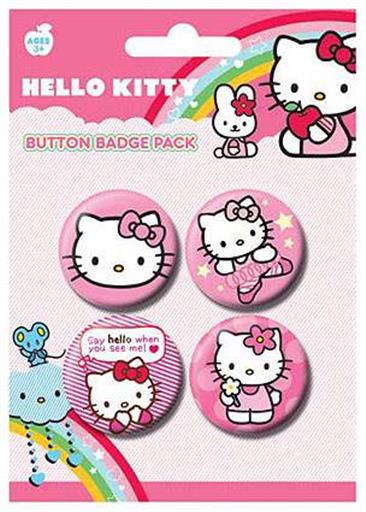CHAPAS PACK DE 4 - HELLO KITTY 4 CHAPAS PACK DE 4 - HELLO KITTY 4