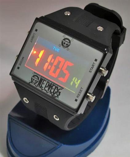 ONE PIECE RELOJ DIGITAL CUADRADO