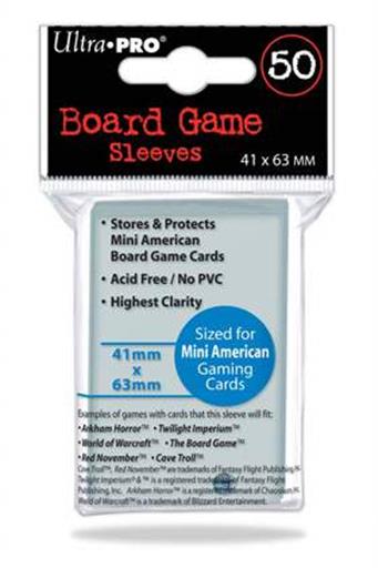 FUNDA JUEGO TABLERO ULTRA PRO MINI USA (50) - 41x63 mm FUNDA JUEGO TABLERO ULTRA PRO MINI USA (50) - 41x63 mm