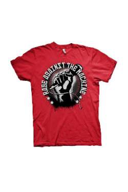 RAGE AGAINST THE MACHINE CAMISETA RED MIC CHECK L