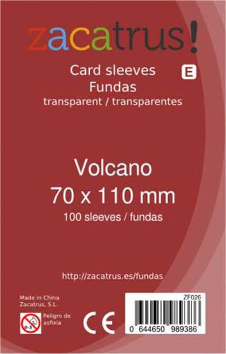 FUNDAS ZACATRUS VOLCANO 70MM X 110MM (100) FUNDAS ZACATRUS VOLCANO 70MM X 110MM (100)