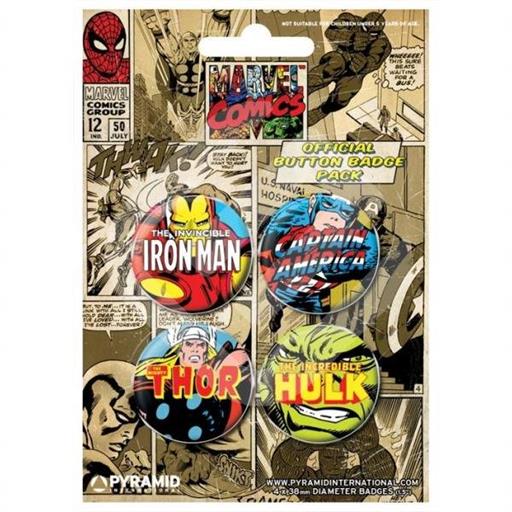 PACK 4 CHAPAS MARVEL SET 2
