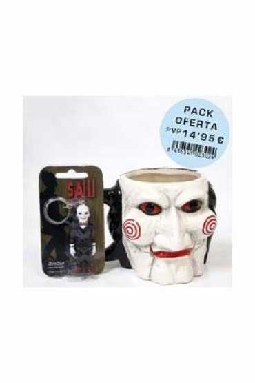 PACK MERCHAN JIGSAW TAZA CERAMICA Y LLAVERO SAW PACK MERCHAN JIGSAW TAZA CERAMICA Y LLAVERO SAW