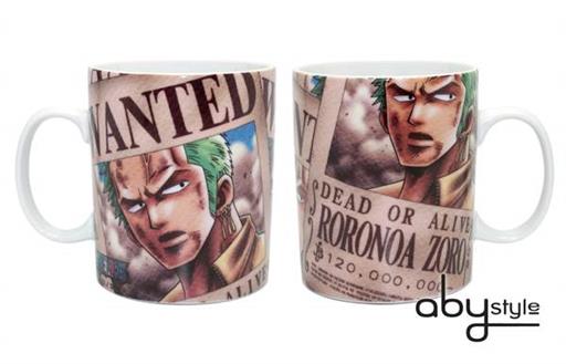 ONE PIECE TAZA 460ML ZORO WANTED ONE PIECE TAZA 460ML ZORO WANTED