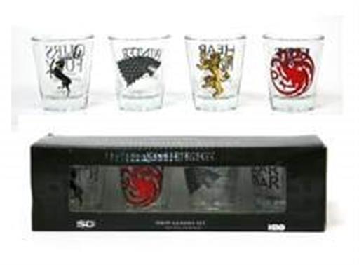 JUEGO DE TRONOS SET 4 VASOS CHUPITO JUEGO DE TRONOS SET 4 VASOS CHUPITO
