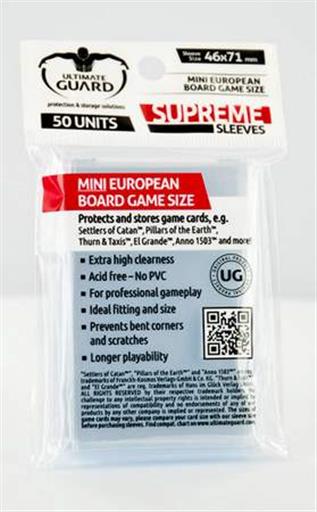 FUNDAS CARTAS JUEGOS DE MESA ULTIMATE GUARD SUPREME - MINI EUROPEAN (50) FUNDAS CARTAS JUEGOS DE MESA ULTIMATE GUARD SUPREME - MINI EUROPEAN (50)