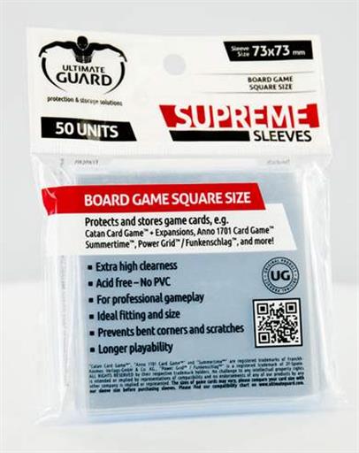 FUNDAS CARTAS JUEGOS DE MESA ULTIMATE GUARD SUPREME - CUADRADO (50) FUNDAS CARTAS JUEGOS DE MESA ULTIMATE GUARD SUPREME - CUADRADO (50)