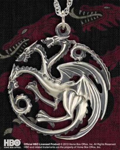 JUEGO DE TRONOS CASA TARGARYEN COLGANTE PLATA DE LEY CON CADENA JUEGO DE TRONOS CASA TARGARYEN COLGANTE PLATA DE LEY CON CADENA